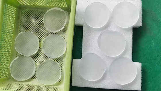 MEMS를 위한 맞춤형 폴리싱 사이드 Ra 1.0nm 실리카 유리 웨이퍼